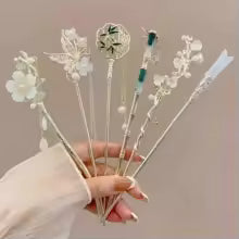 1/6pcs Elegant Chinese Style Tassel Hair Stick Traditional Floral Design Hairstyle Accessory Women Jewelry Hairpin Hairneedle